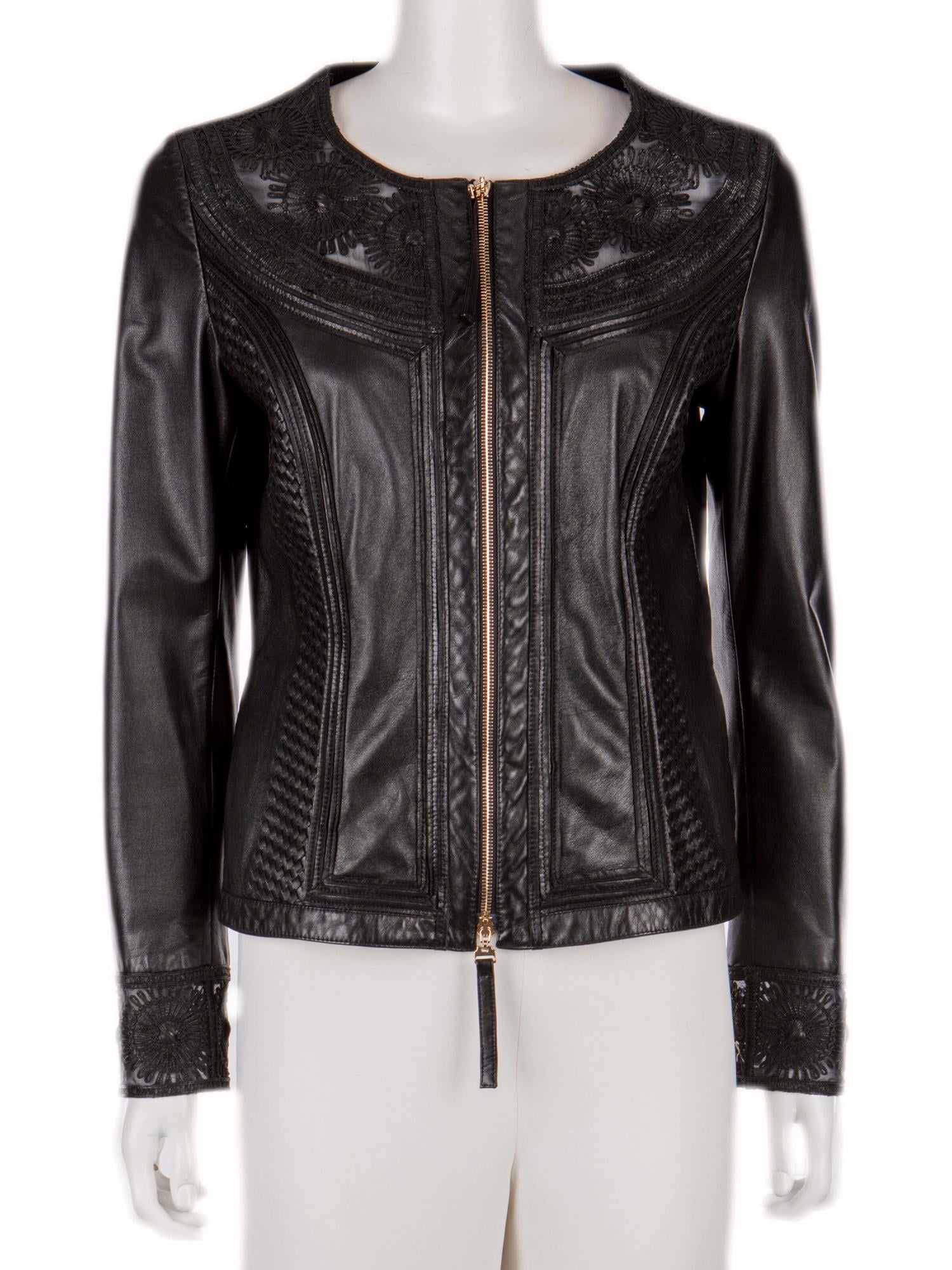 Bayan Siyah BLUMARINE DERİ CEKET