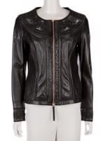 Bayan Siyah BLUMARINE DERİ CEKET