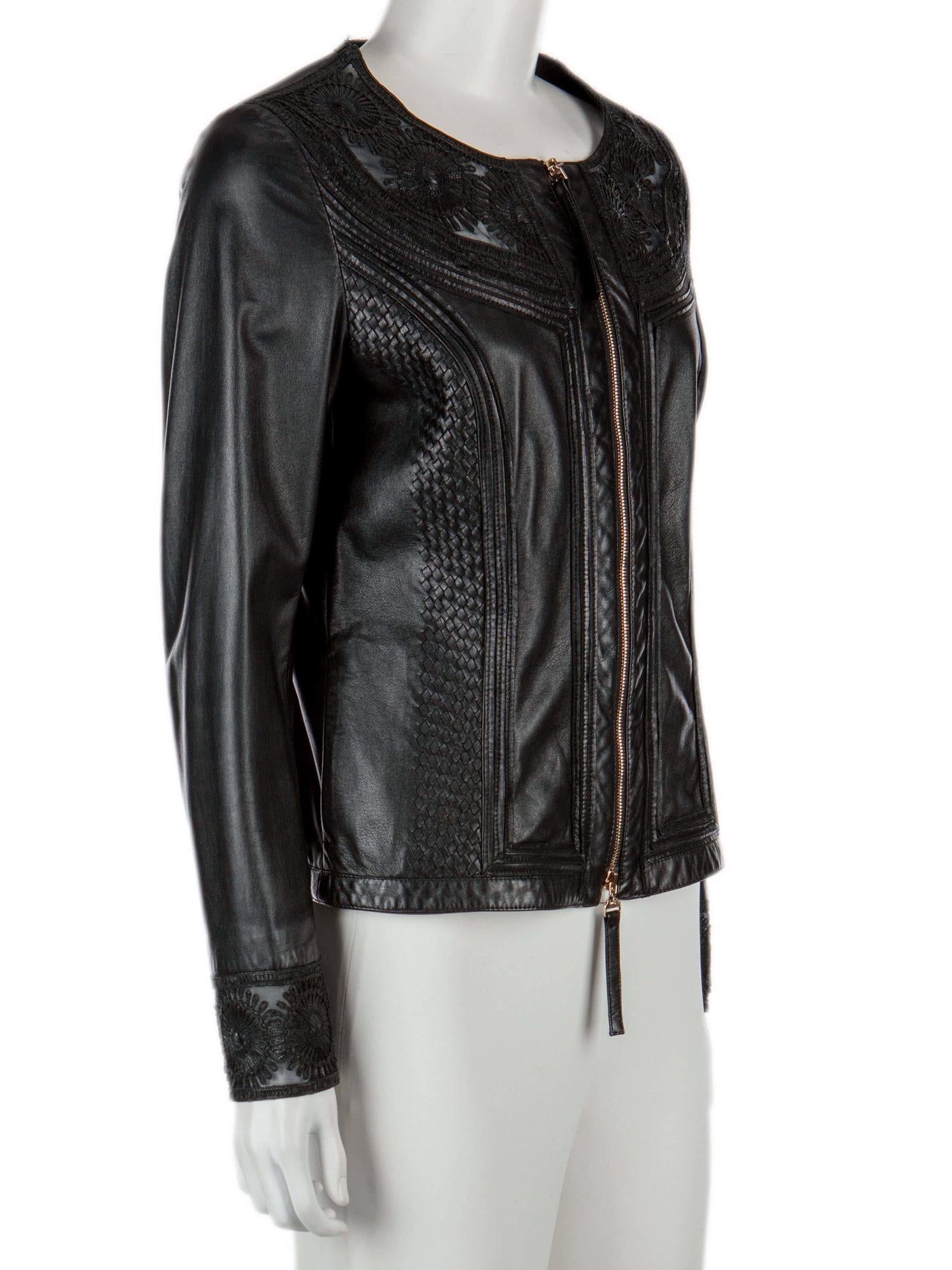 Bayan Siyah BLUMARINE DERİ CEKET