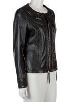 Bayan Siyah BLUMARINE DERİ CEKET