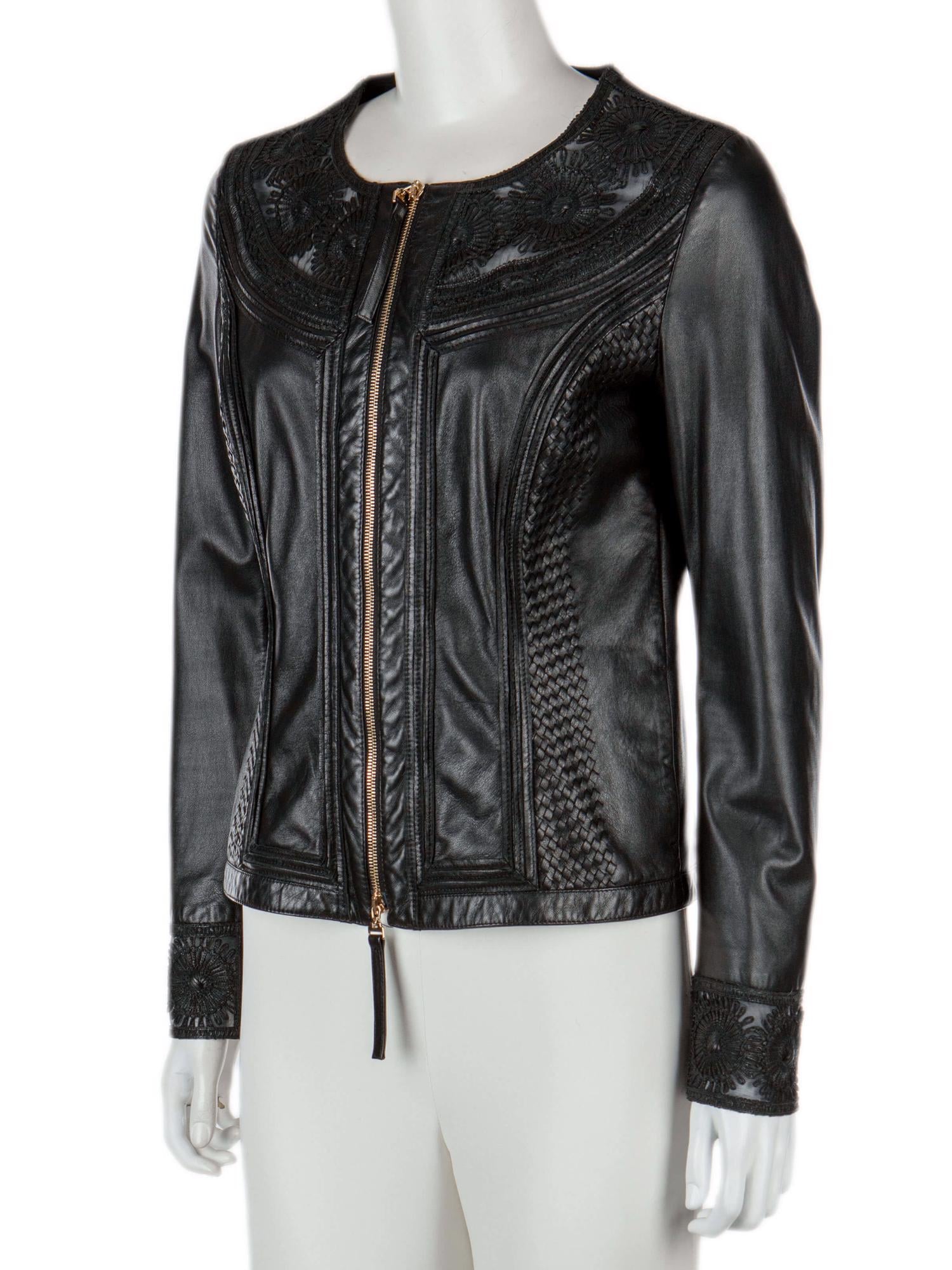 Bayan Siyah BLUMARINE DERİ CEKET