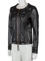 Bayan Siyah BLUMARINE DERİ CEKET