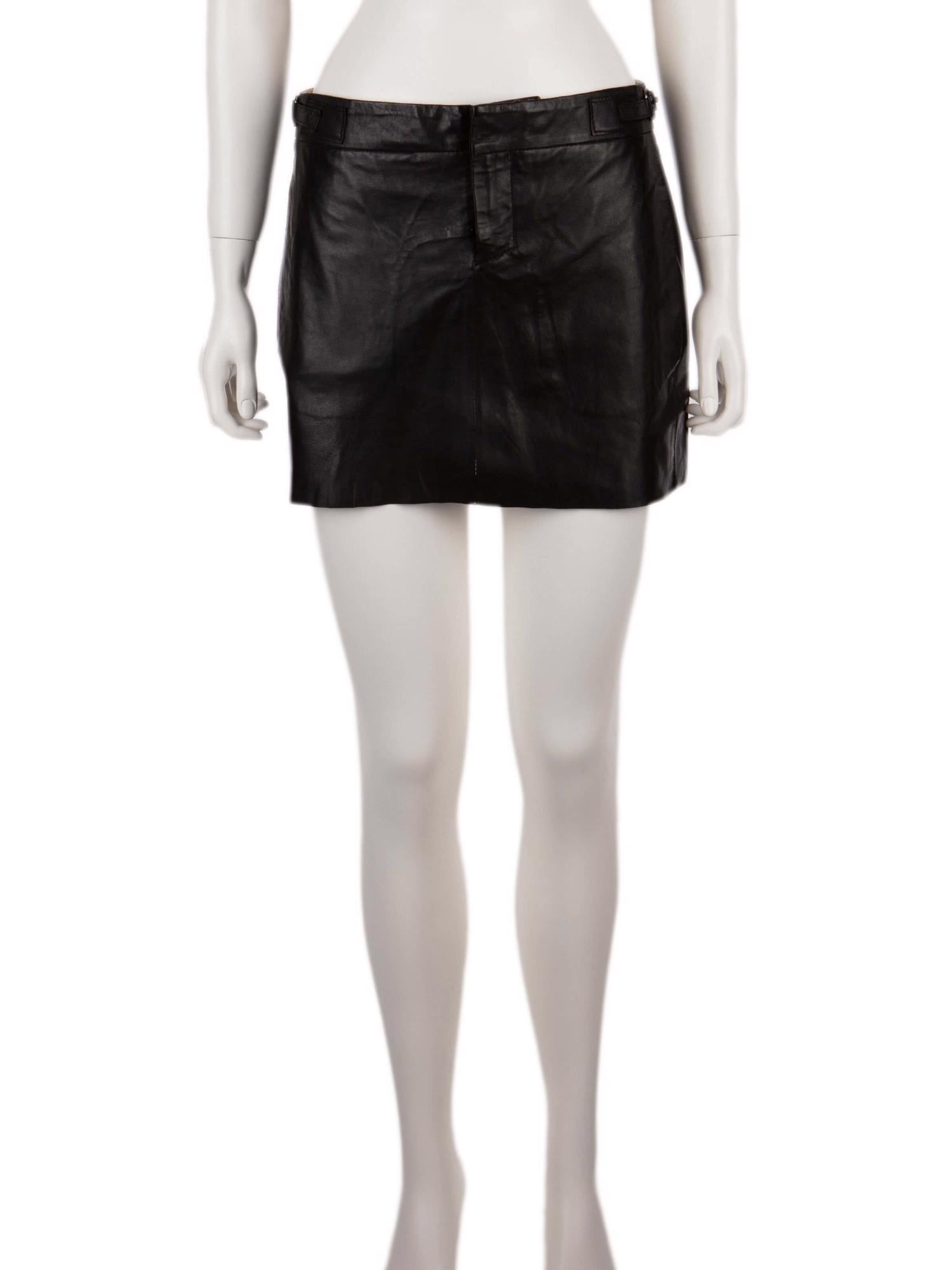 Bayan Siyah MAJE DERİ ETEK