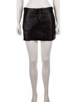 Bayan Siyah MAJE DERİ ETEK