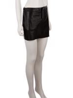 Bayan Siyah MAJE DERİ ETEK