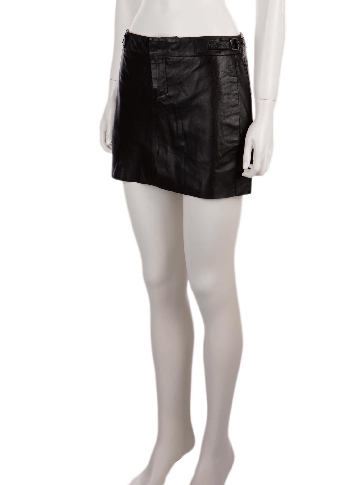 Bayan Siyah MAJE DERİ ETEK