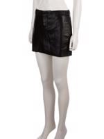 Bayan Siyah MAJE DERİ ETEK