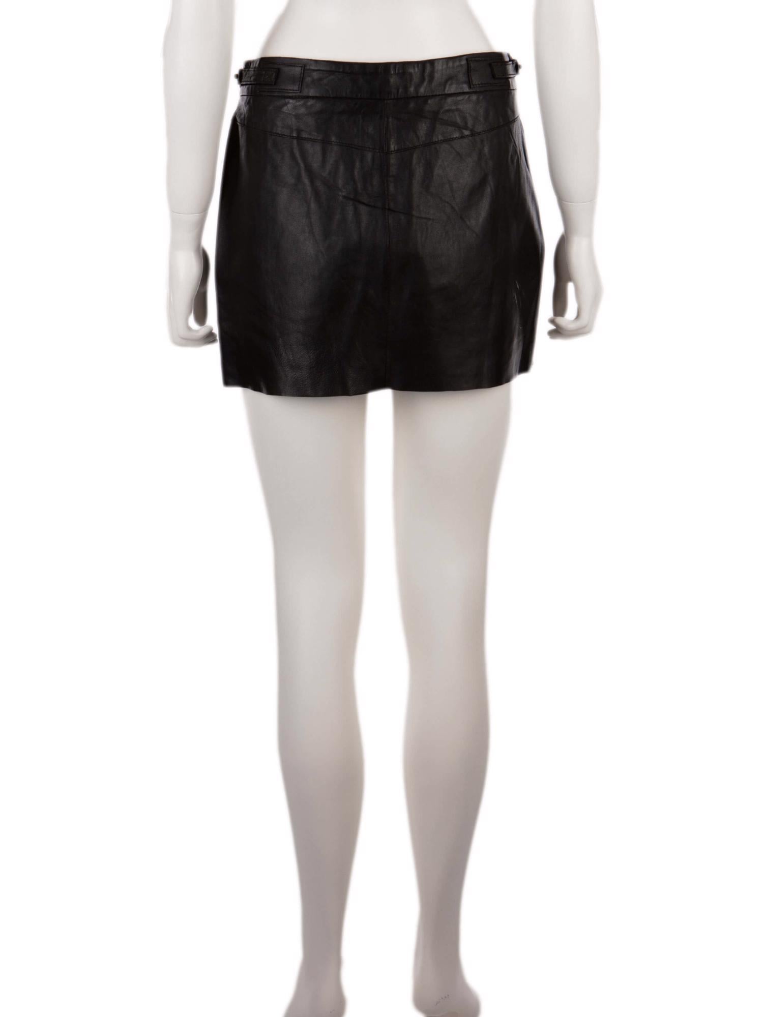 Bayan Siyah MAJE DERİ ETEK