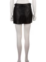 Bayan Siyah MAJE DERİ ETEK