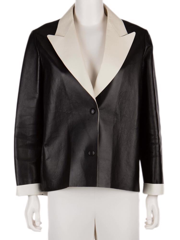 Bayan Siyah LANVIN DERİ CEKET