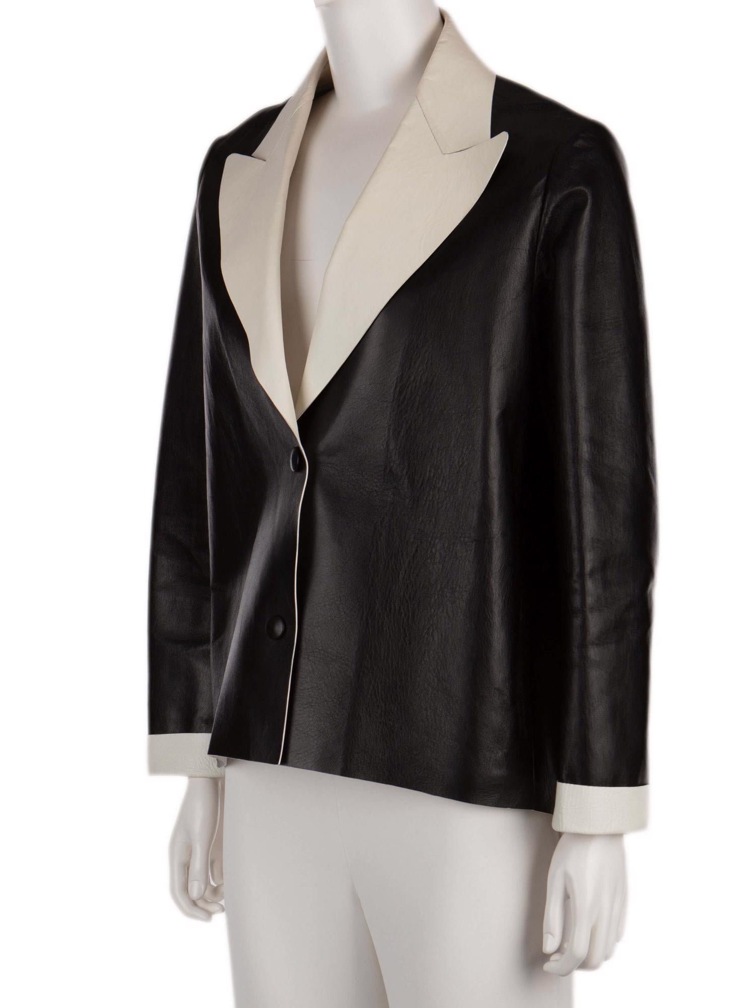 Bayan Siyah LANVIN DERİ CEKET