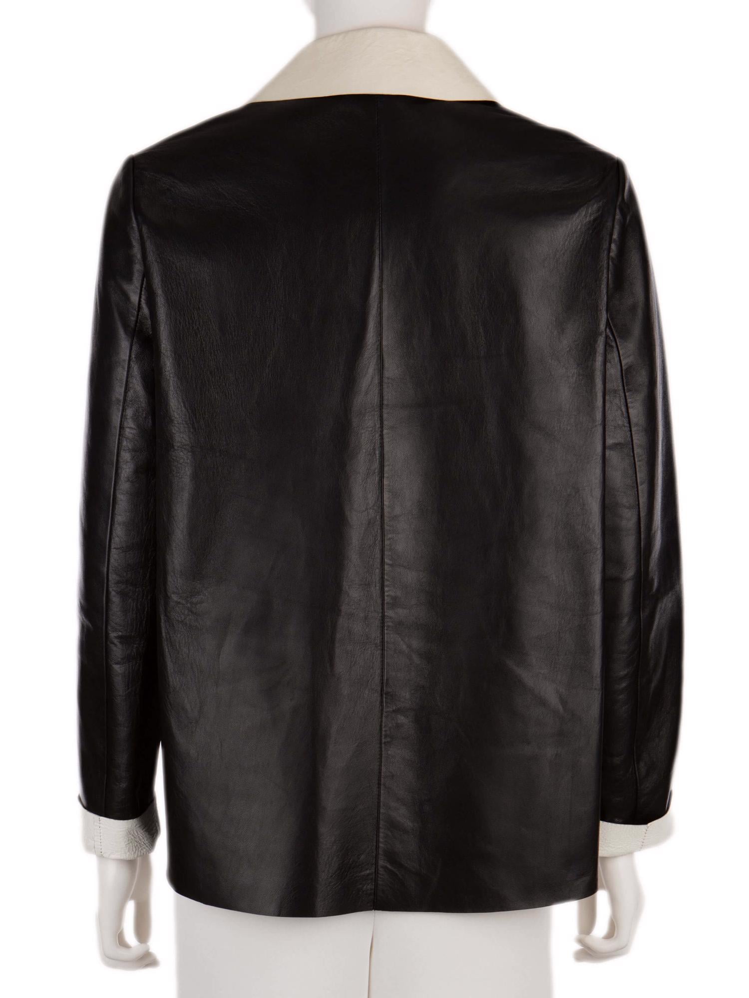 Bayan Siyah LANVIN DERİ CEKET