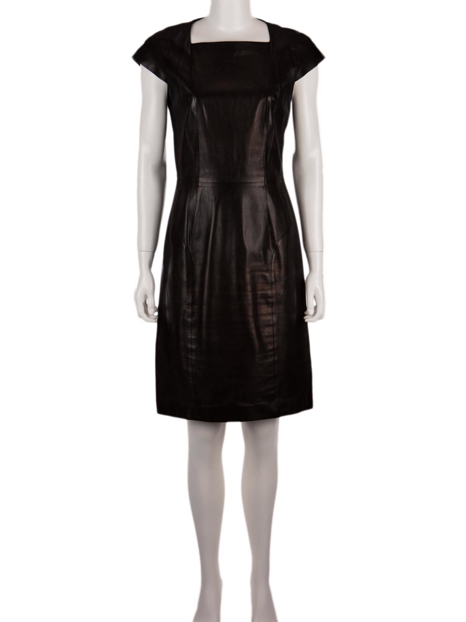 Bayan Siyah SAINT LAURENT DERİ ELBİSE