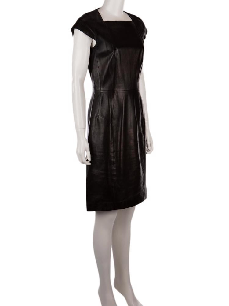 Bayan Siyah SAINT LAURENT DERİ ELBİSE