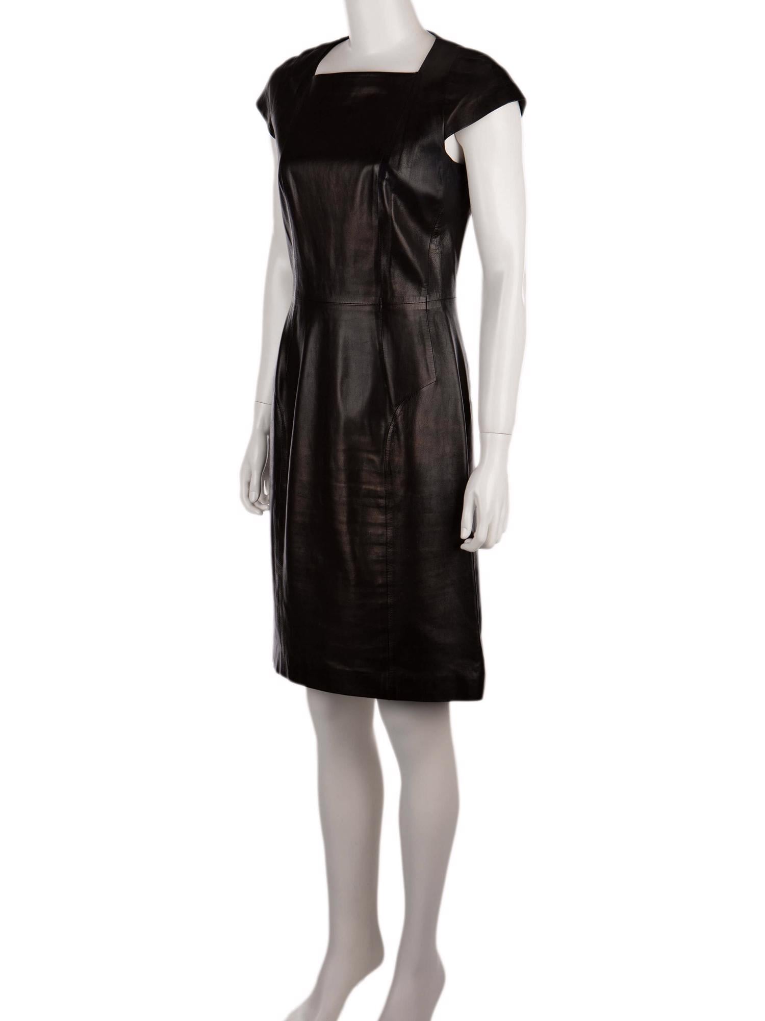 Bayan Siyah SAINT LAURENT DERİ ELBİSE