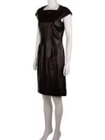 Bayan Siyah SAINT LAURENT DERİ ELBİSE