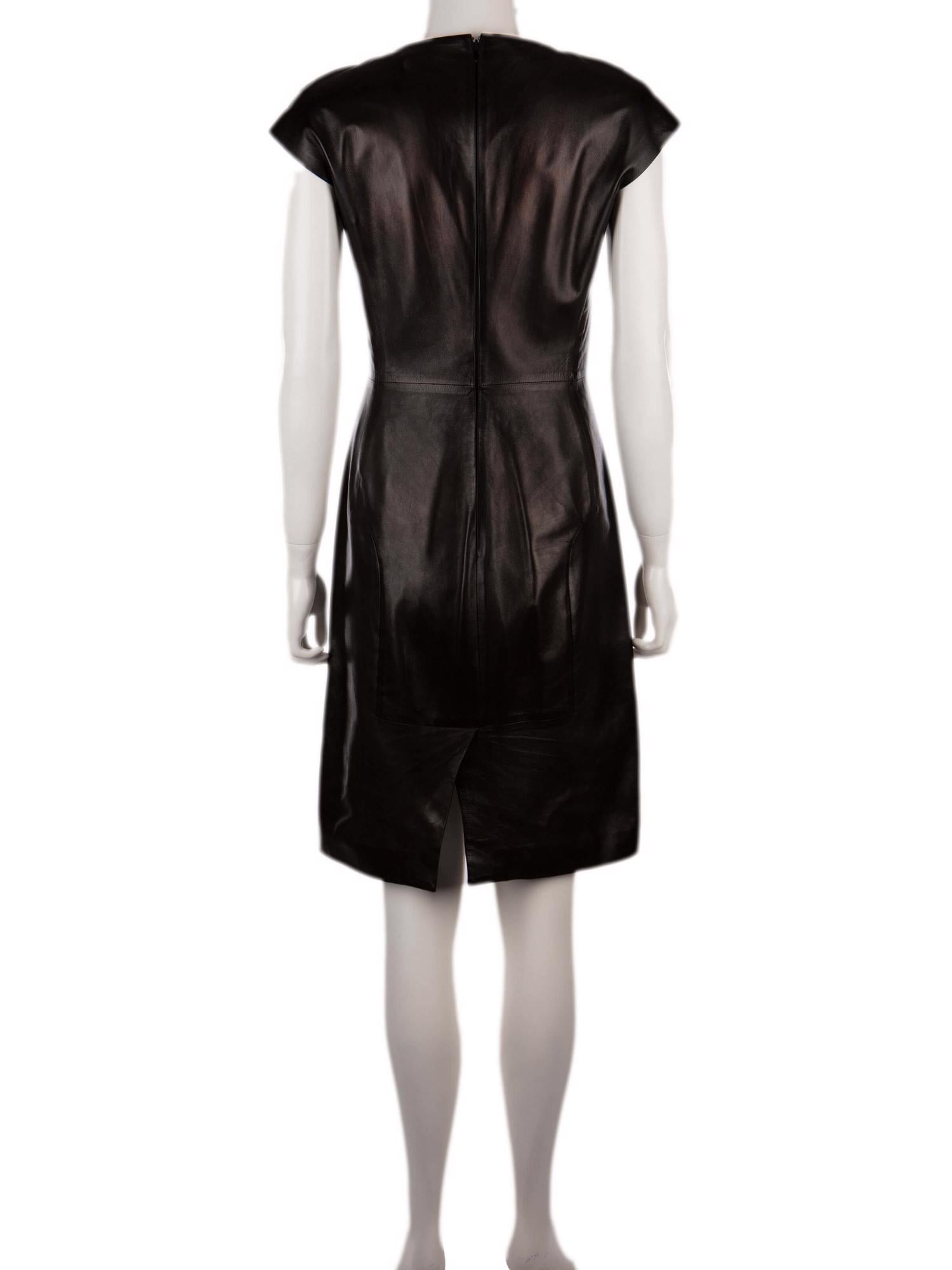 Bayan Siyah SAINT LAURENT DERİ ELBİSE