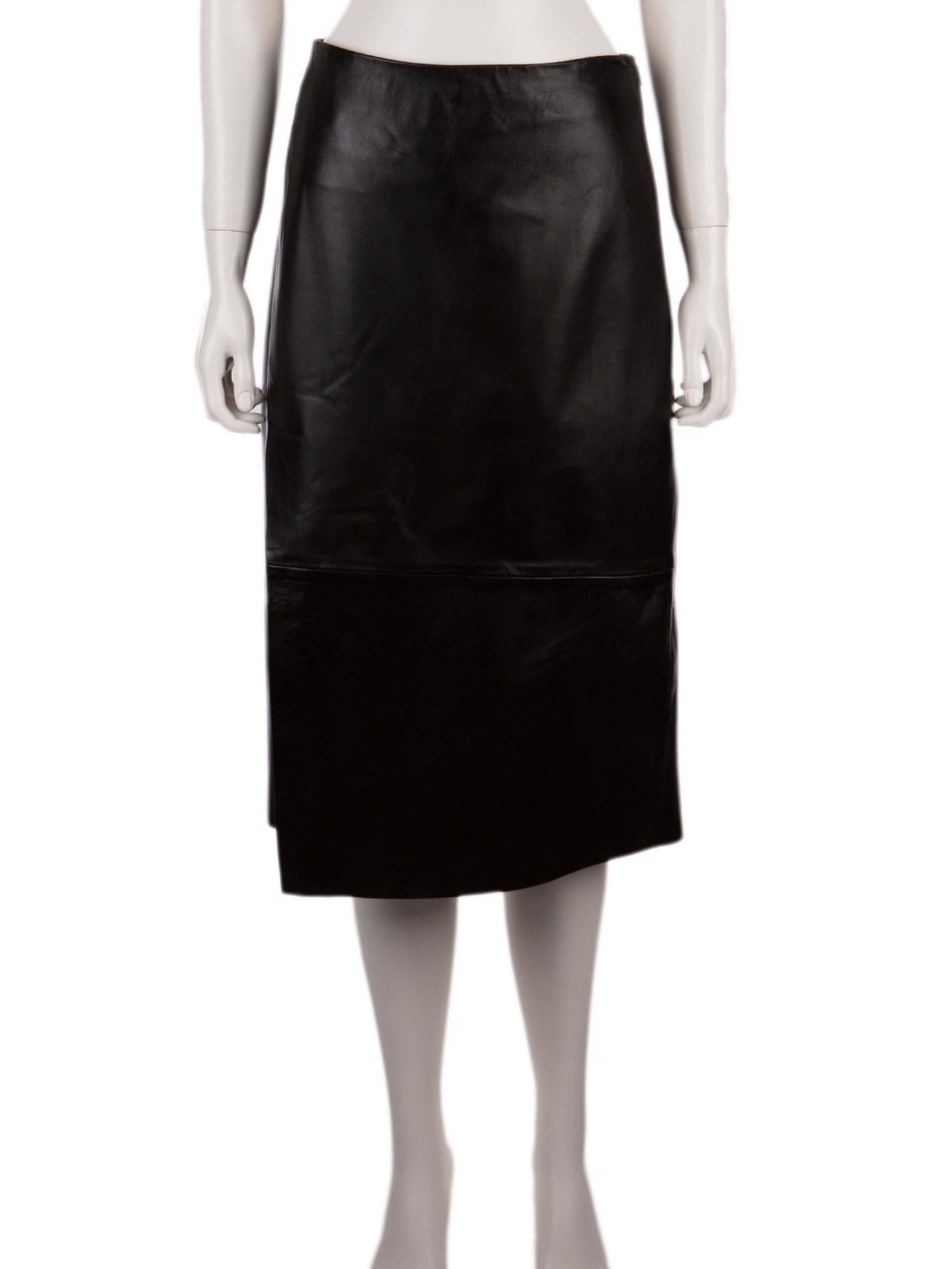 Bayan Siyah VINCE DERİ ETEK