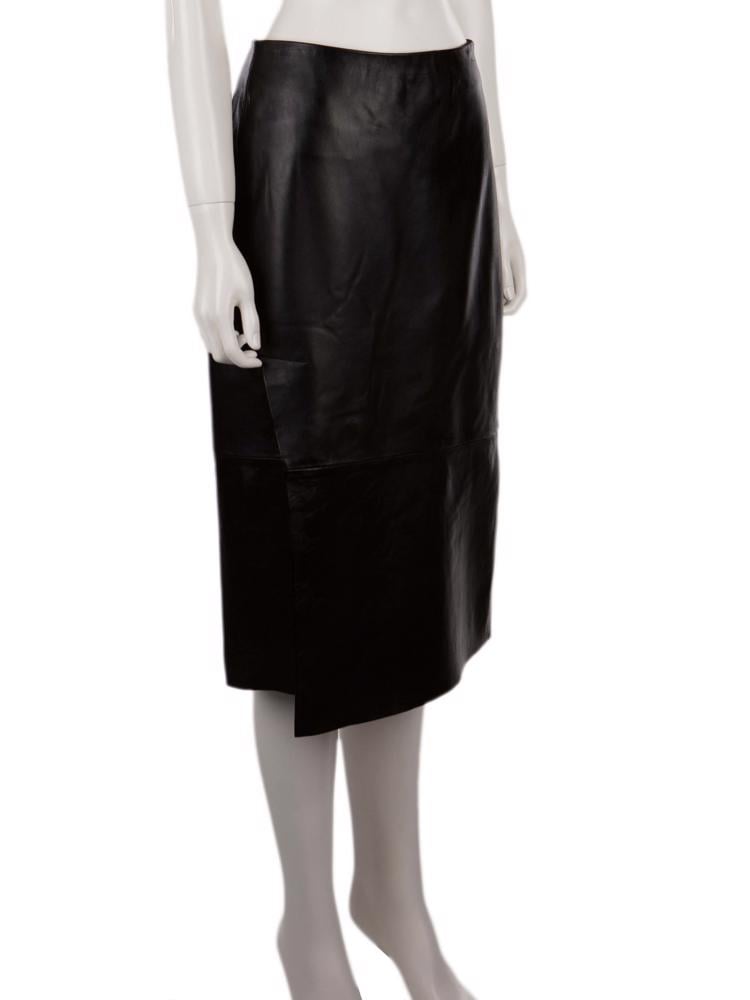 Bayan Siyah VINCE DERİ ETEK