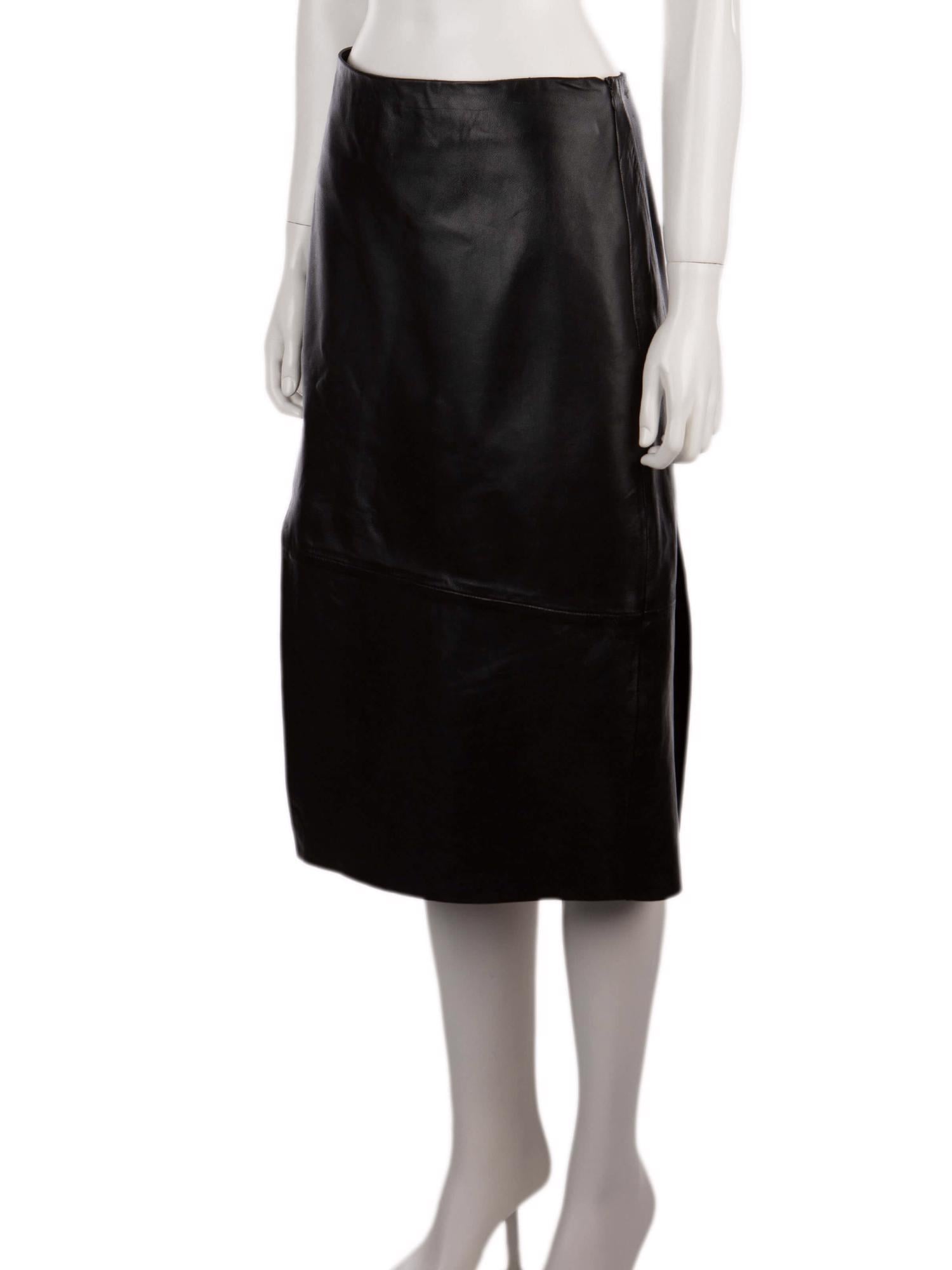 Bayan Siyah VINCE DERİ ETEK