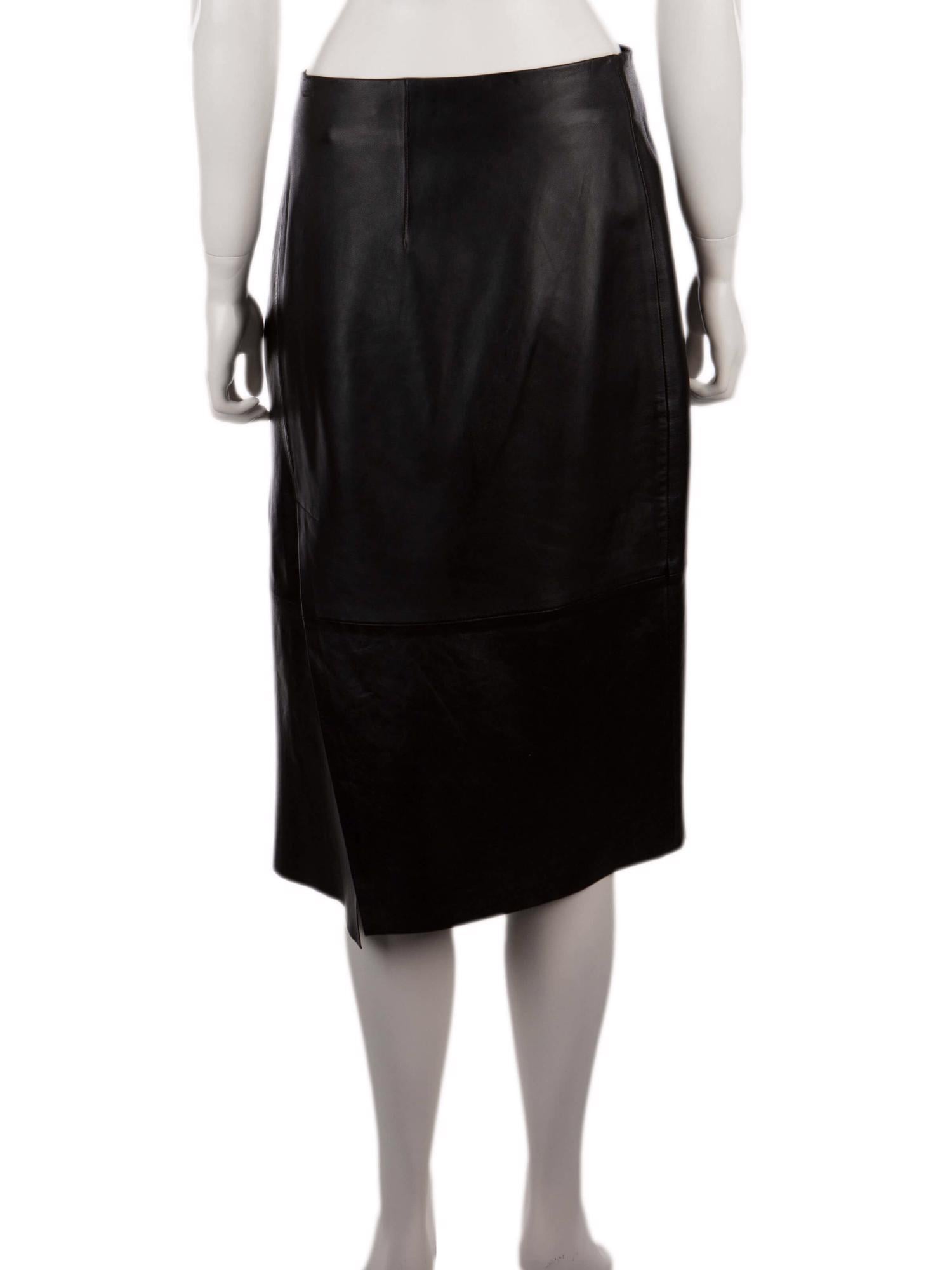 Bayan Siyah VINCE DERİ ETEK