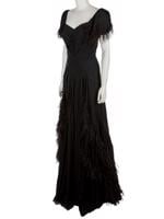 Bayan Siyah ZAC POSEN ELBİSE