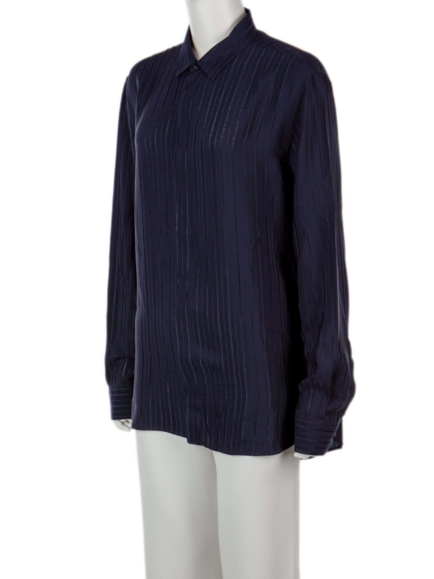 Bayan Lacivert SAINT LAURENT GÖMLEK