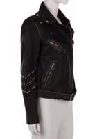 Bayan Siyah MAJE DERİ CEKET