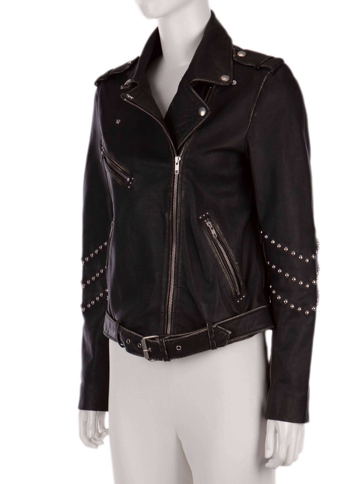 Bayan Siyah MAJE DERİ CEKET