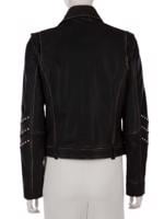 Bayan Siyah MAJE DERİ CEKET