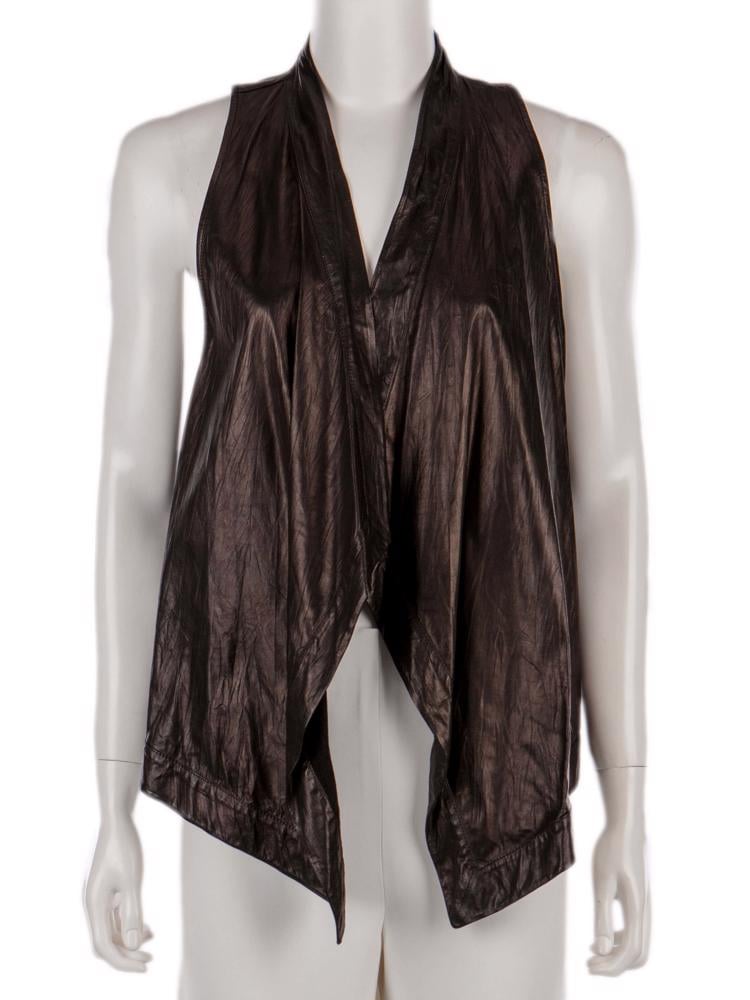 Bayan Siyah DIANE VON FURSTENBERG DERİ YELEK