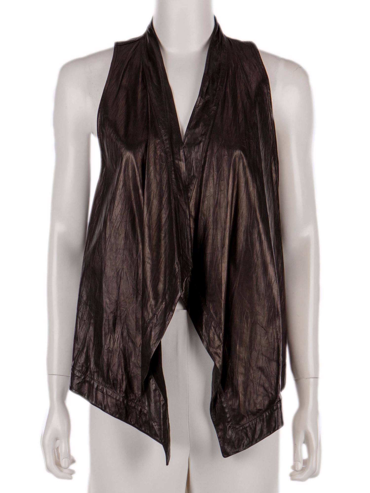 Bayan Siyah DIANE VON FURSTENBERG DERİ YELEK