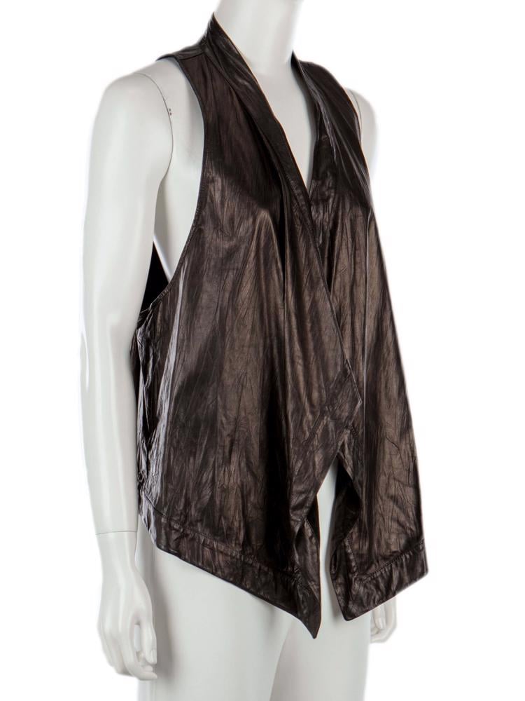 Bayan Siyah DIANE VON FURSTENBERG DERİ YELEK