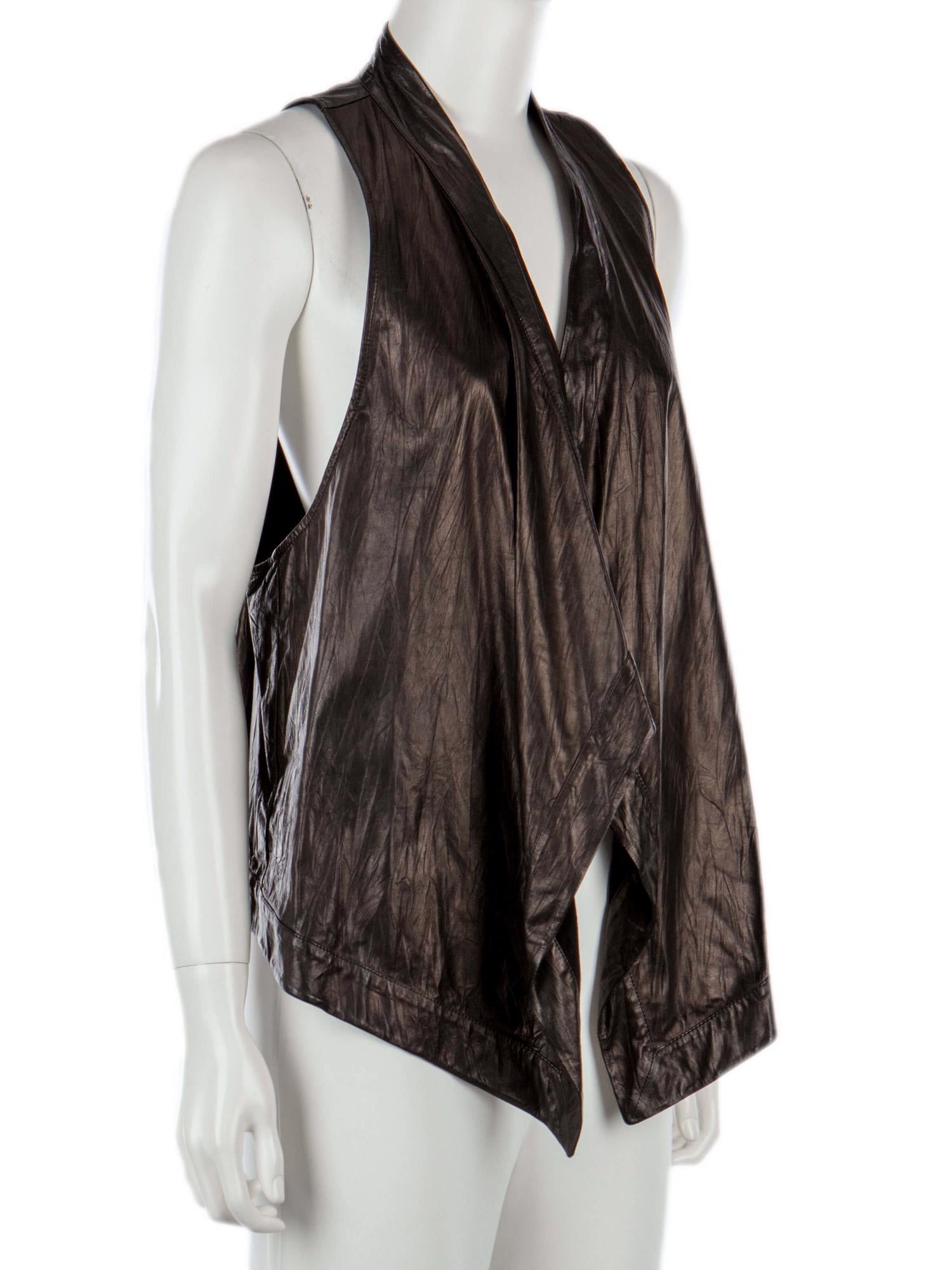 Bayan Siyah DIANE VON FURSTENBERG DERİ YELEK