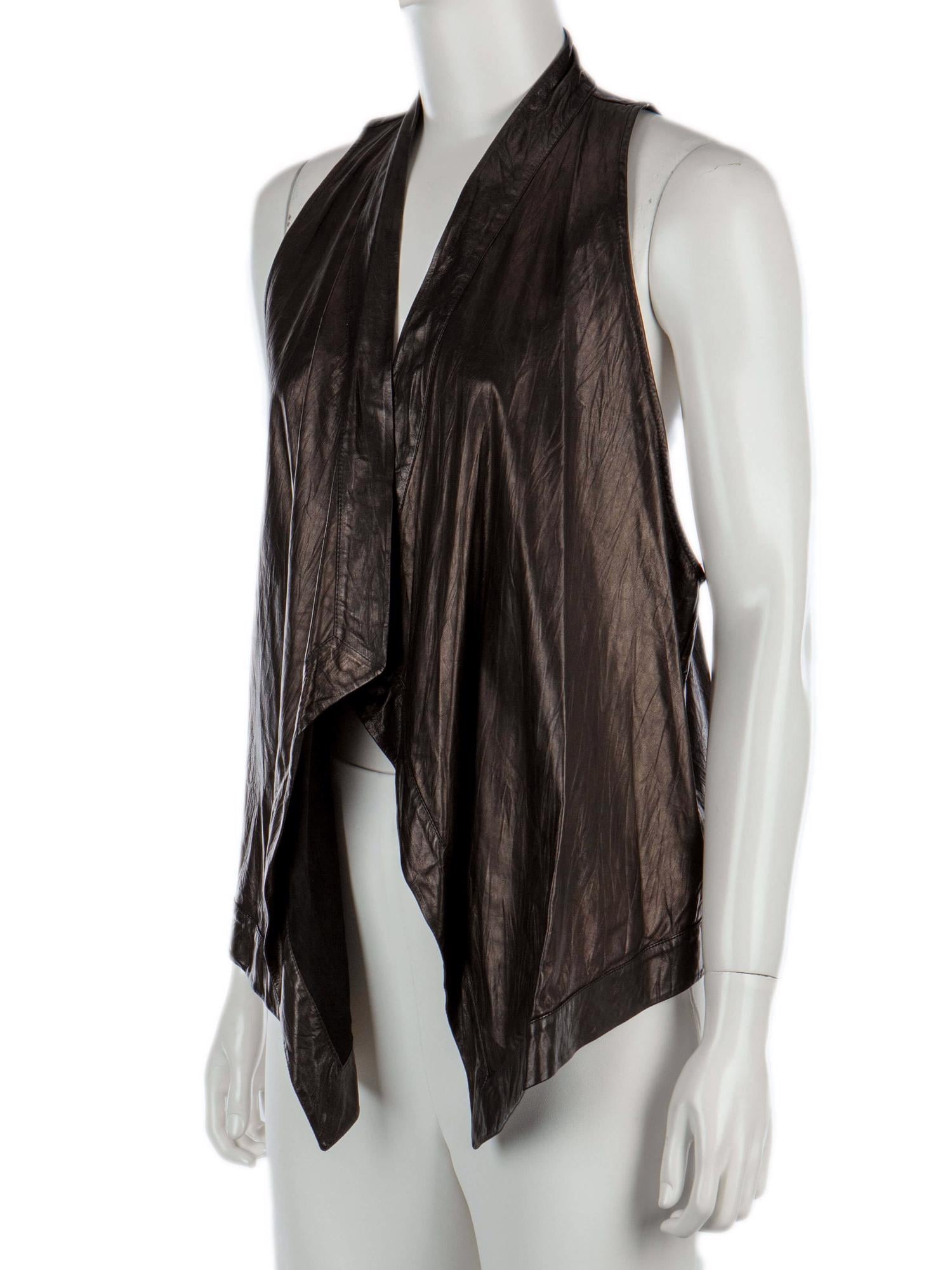 Bayan Siyah DIANE VON FURSTENBERG DERİ YELEK