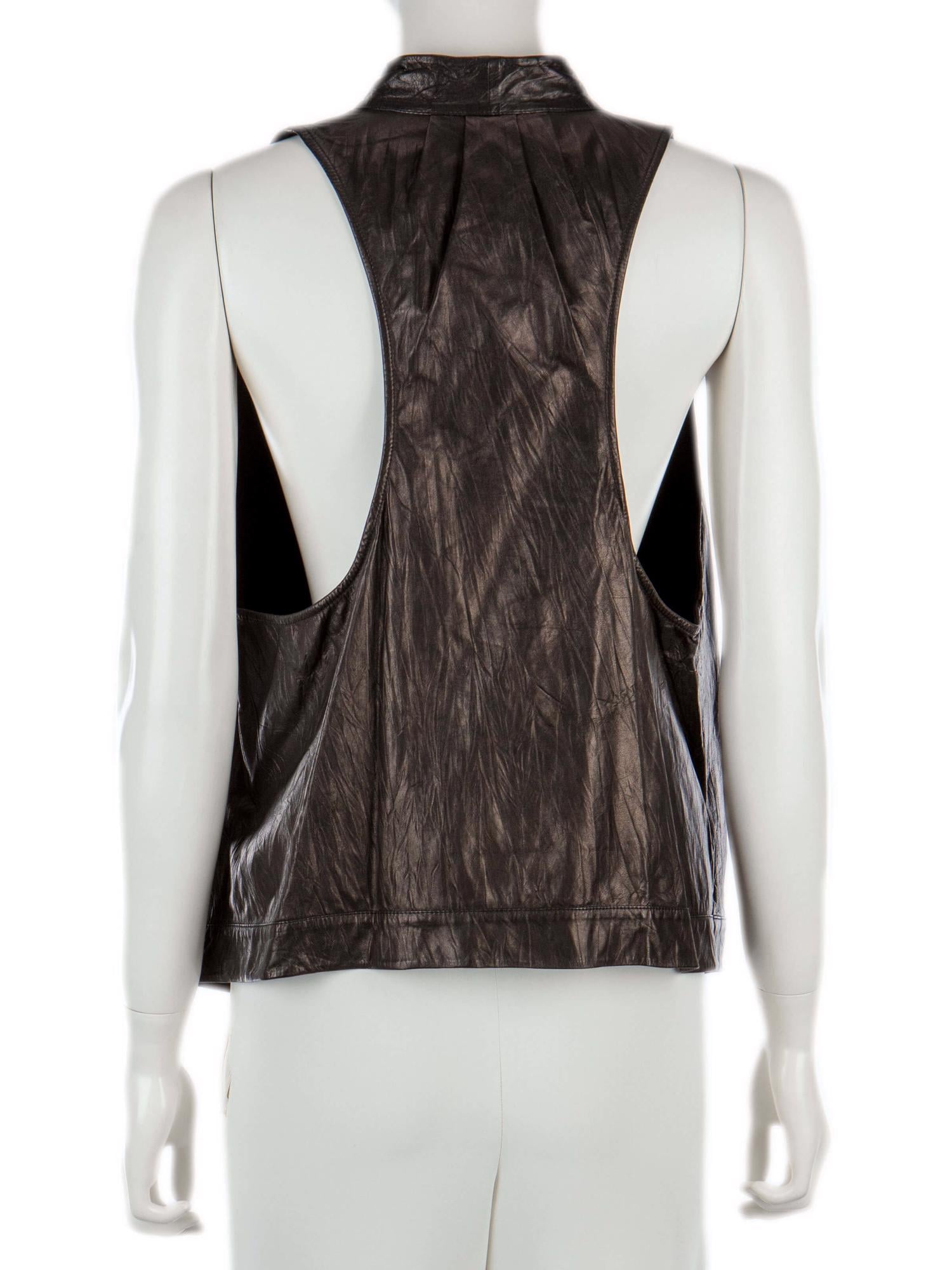 Bayan Siyah DIANE VON FURSTENBERG DERİ YELEK