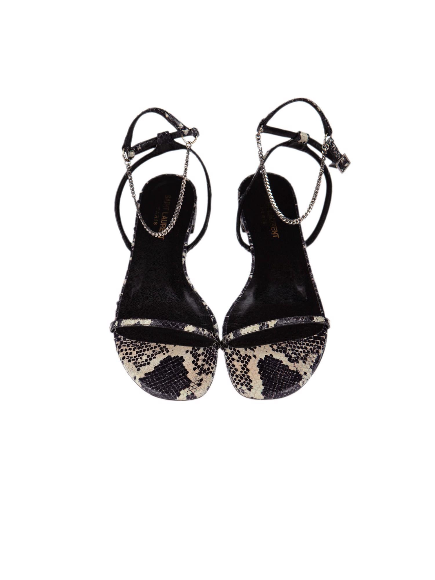 Bayan Siyah SAINT LAURENT SANDALET