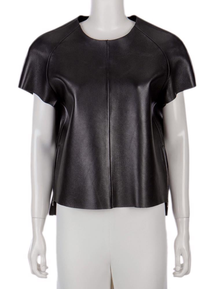 Bayan Siyah ACNE STUDIOS DERİ BLUZ