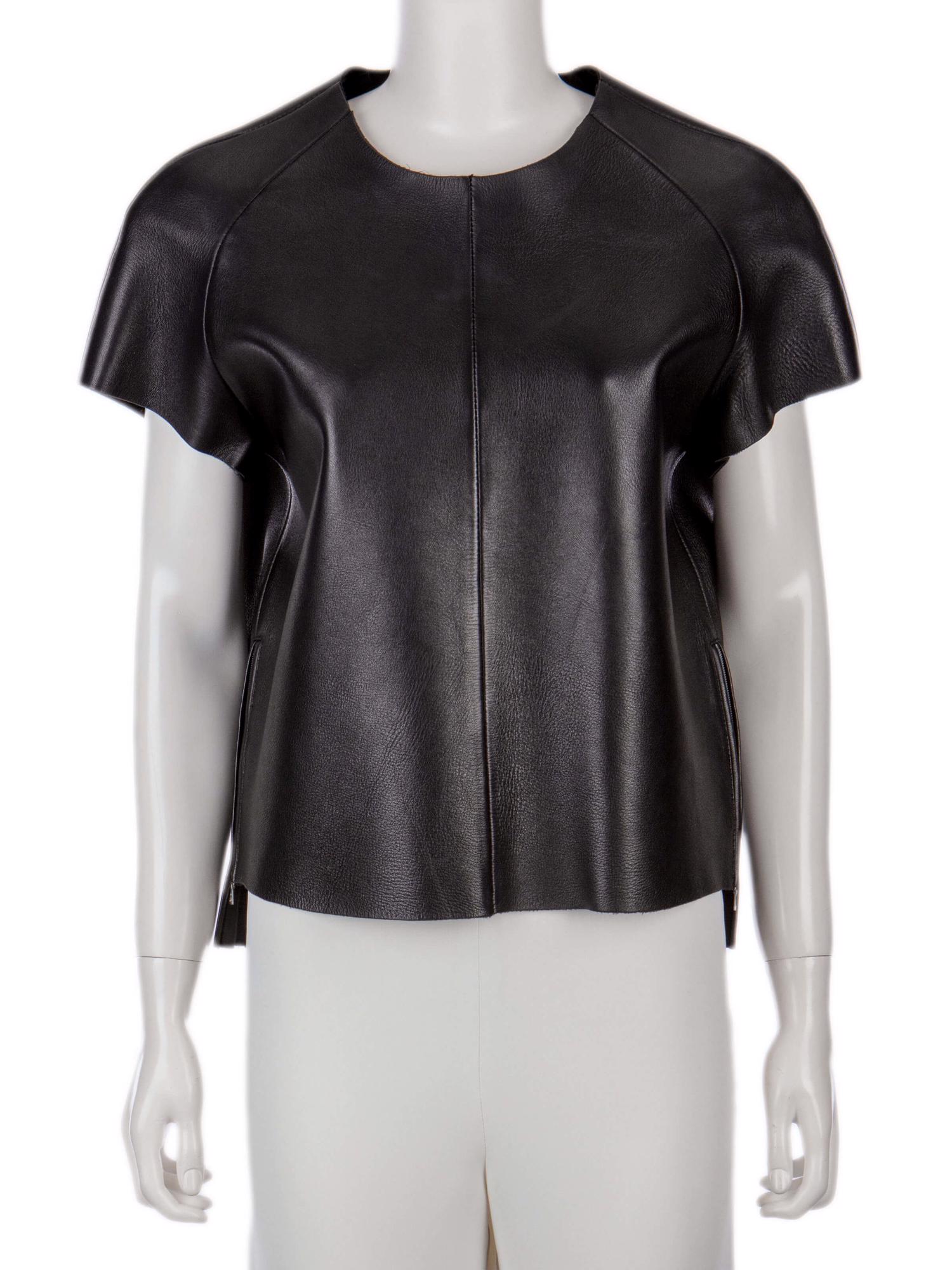 Bayan Siyah ACNE STUDIOS DERİ BLUZ