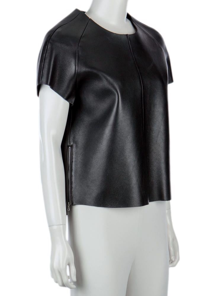 Bayan Siyah ACNE STUDIOS DERİ BLUZ