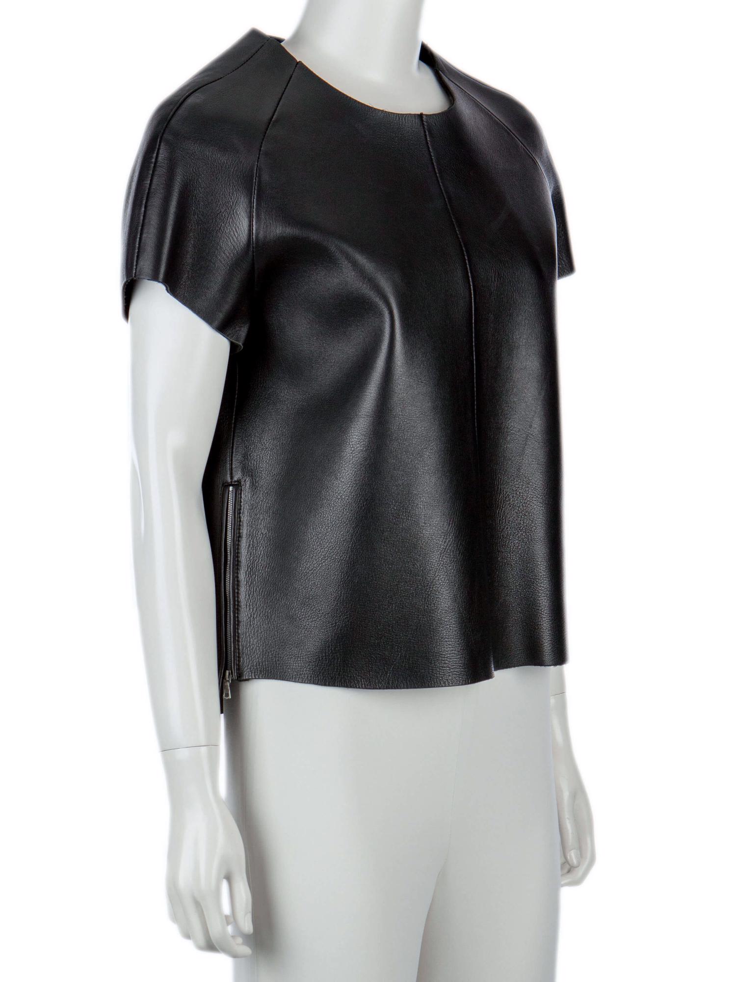 Bayan Siyah ACNE STUDIOS DERİ BLUZ