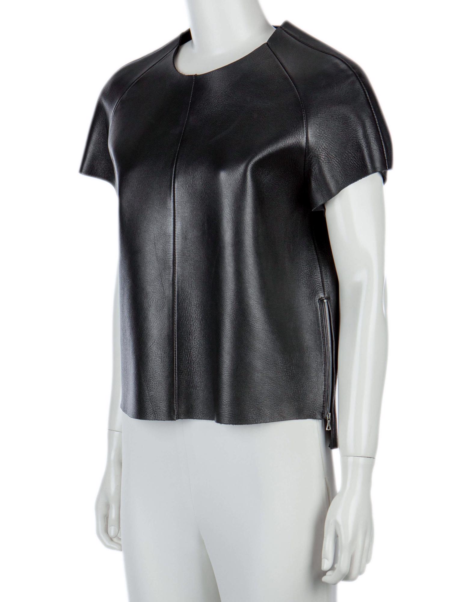Bayan Siyah ACNE STUDIOS DERİ BLUZ