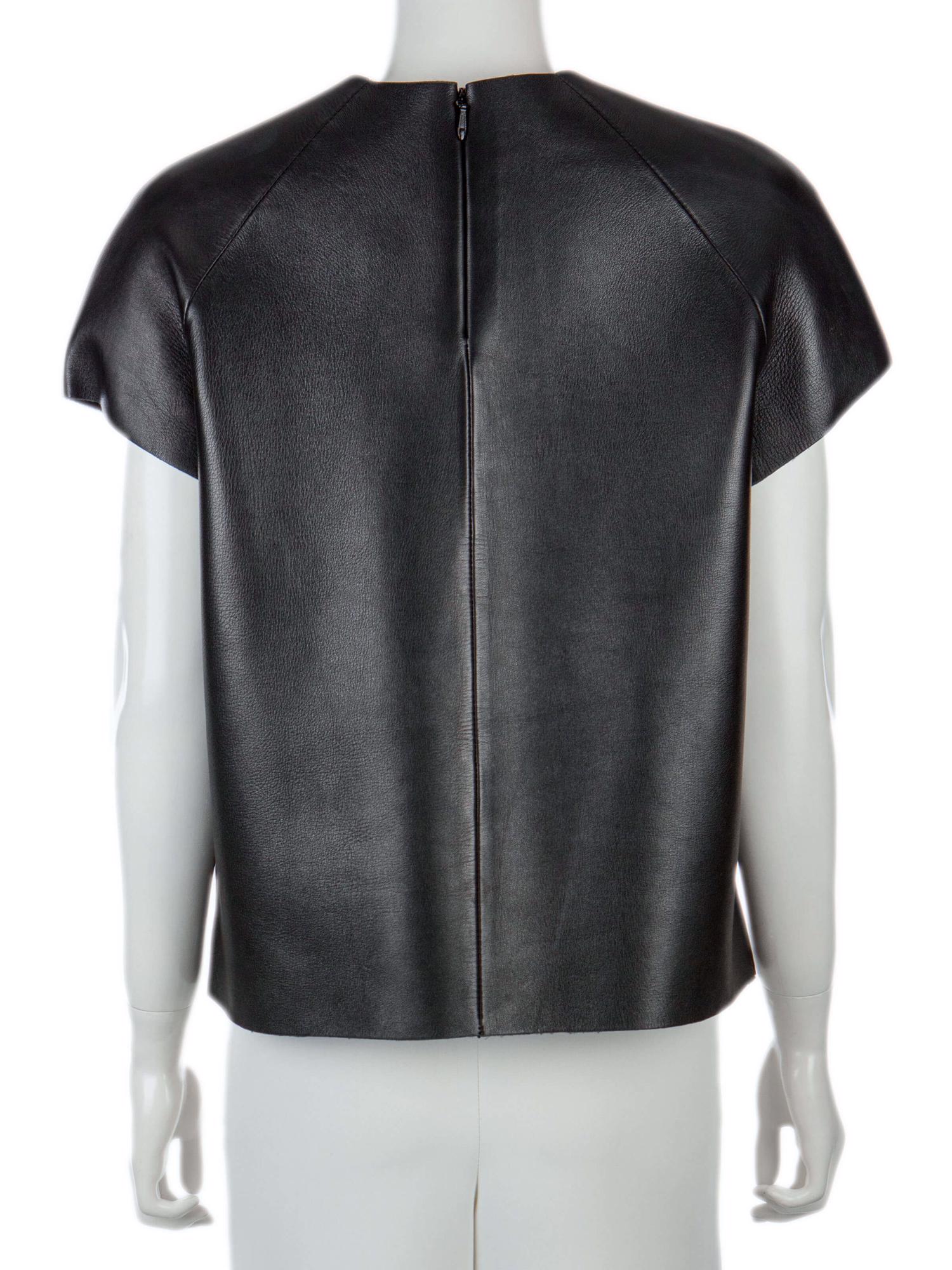 Bayan Siyah ACNE STUDIOS DERİ BLUZ