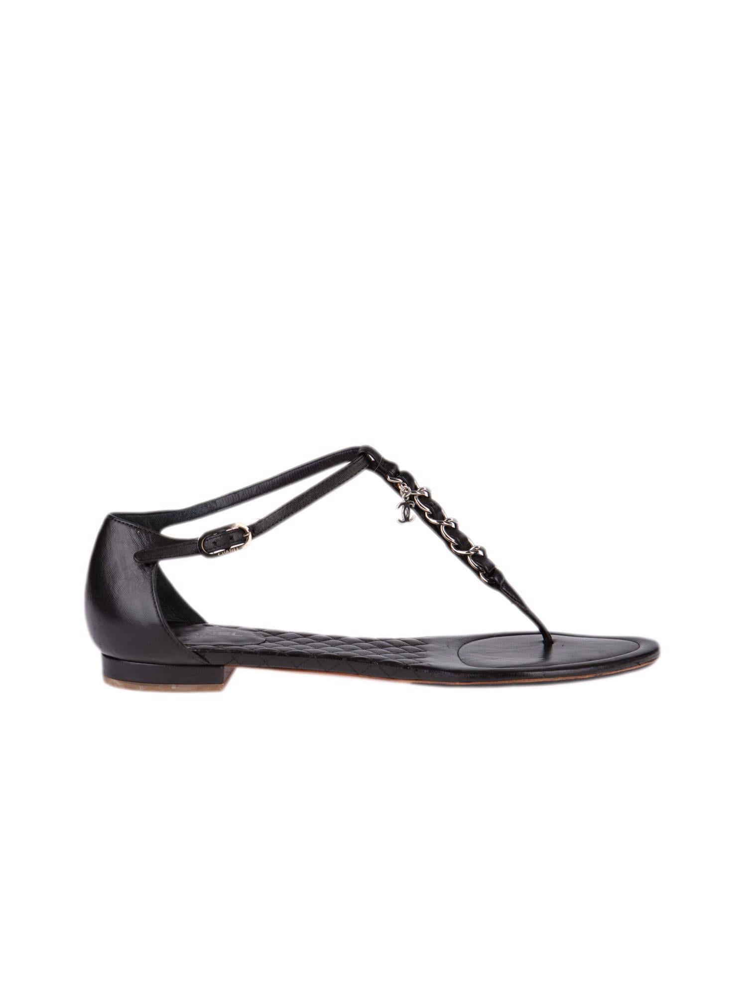 Bayan Siyah CHANEL SANDALET