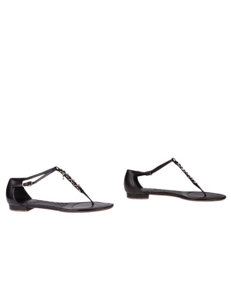 Bayan Siyah CHANEL SANDALET