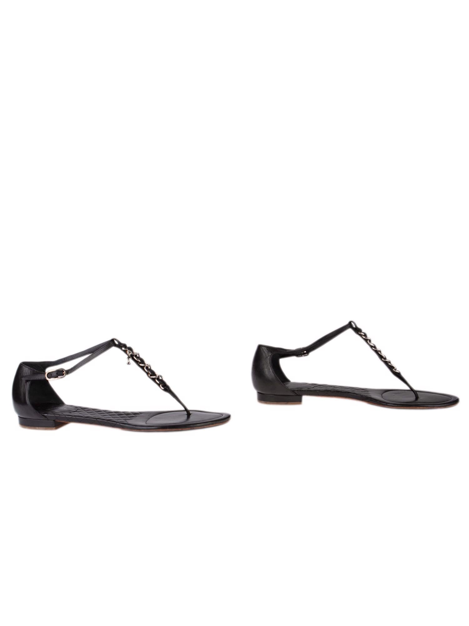 Bayan Siyah CHANEL SANDALET