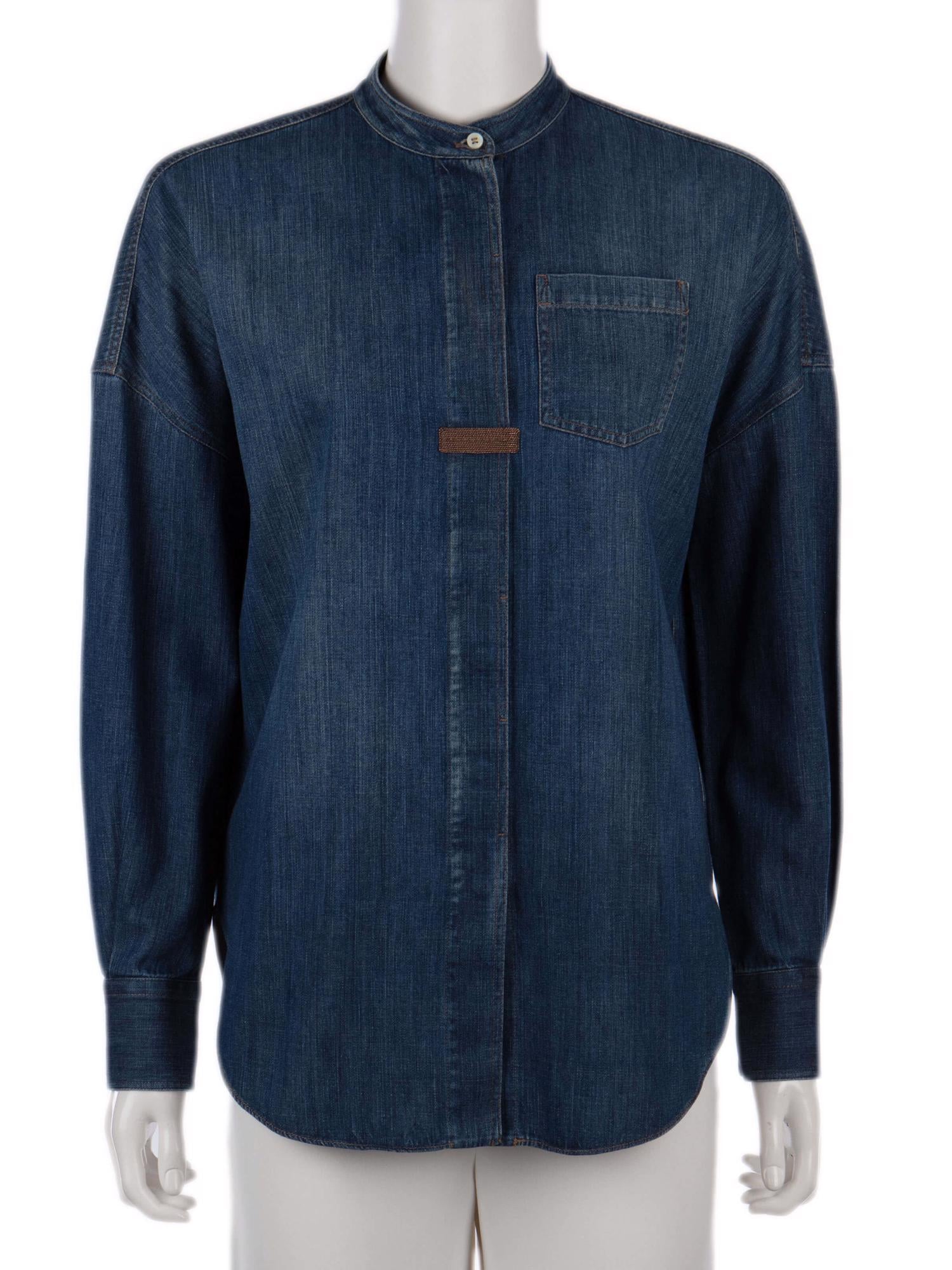 Bayan Lacivert BRUNELLO CUCINELLI JEAN BLUZ