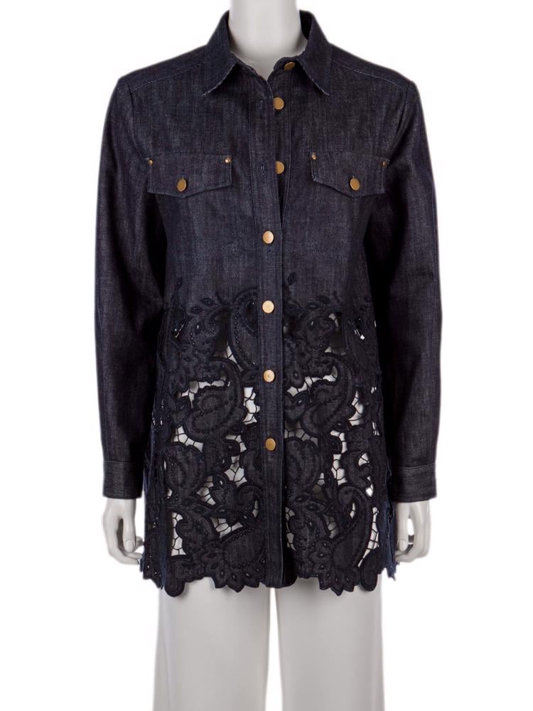 Bayan Lacivert ALBERTA FERRETTI JEAN GÖMLEK