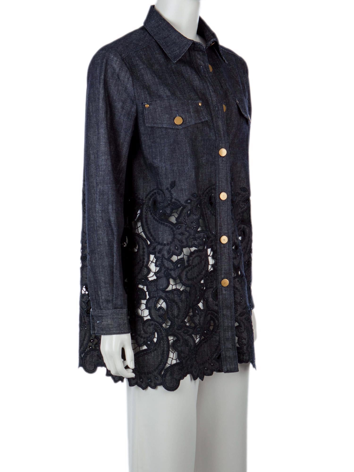 Bayan Lacivert ALBERTA FERRETTI JEAN GÖMLEK