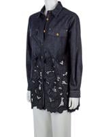 Bayan Lacivert ALBERTA FERRETTI JEAN GÖMLEK